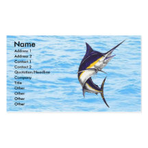 Marlin Fisherman Card Business Cards