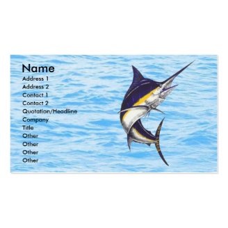 Marlin Fisherman Card Business Cards