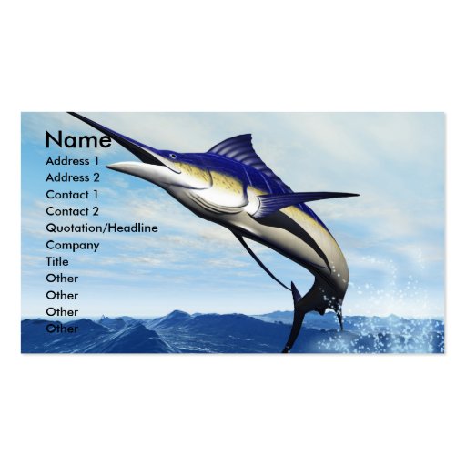 MARLIN JUMP BUSINESS CARD (front side)