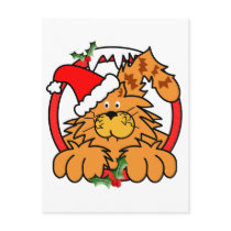 Marmalade Cat at Christmas postcards