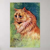 Marmalade Cat with Blue Eyes Posters