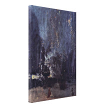 Marmota de James McNeill - noche en negro y oro Impresiones En Lona