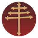 Maronite Cross Gold Sticker