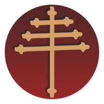 Maronite Cross Gold Sticker