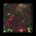 Maroon and Gold Christmas Tree Magnet