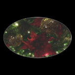 Maroon and Gold Christmas Tree Sticker