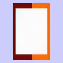 Maroon and Orange Border Stationery stationery