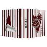 Maroon and White Cheerleader Binder