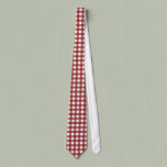 Maroon and White Gingham Check Tie