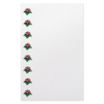 Maroon and Yellow Primroses Custom Stationery