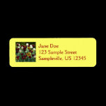 Maroon and Yellow Tulips Return Address Label