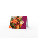 Maroon band custom photo monogram letter thank you card