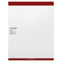 Maroon Bars Letterhead by Personalization_Shop Maroon Bars Letterhead