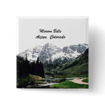 Maroon Bells Pinback Buttons