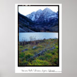 Maroon Bells & Stream, Aspen, Colorado Poster