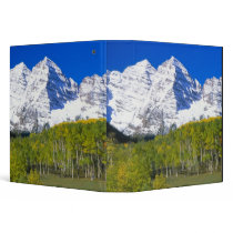 Maroon Bells with autumn aspen forest. Vinyl Binders