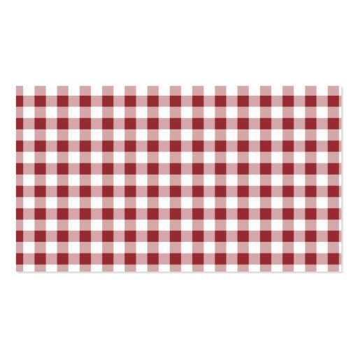 Maroon Checkered Pattern Business Cards (back side)