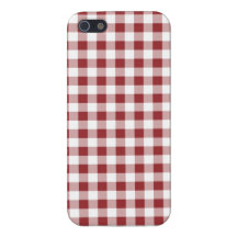 Maroon Checkered Pattern iPhone 5 Cases
