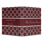 Maroon Circles Recipe Book binders