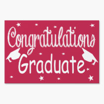 Maroon Congratulations Graduate Yard Sign yard signs