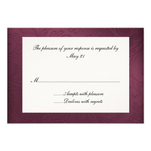 Rsvp Card Wedding