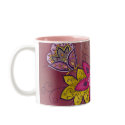 Maroon Floral Mug by artology Maroon Floral Mug