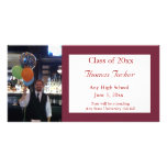 Maroon Graduation Photo Card