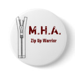 Maroon Hoodie Army Round Pin