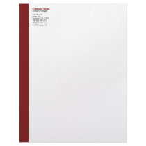 Maroon Left Sidebar Letterhead