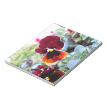 Maroon Orange And Yellow Pansy Memo Note Pads