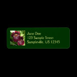 Maroon Orchids Return Address Label