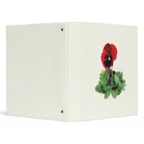 Maroon Pansy Vinyl Binder