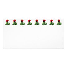 Maroon Pansy Customized Photo Card