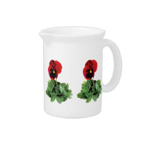 Maroon Pansy Drink Pitcher