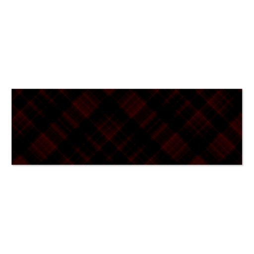 maroon plaid business card templates (back side)