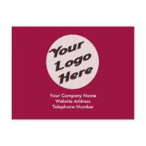 Maroon Red Business Postcard