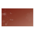 Maroon Snowfake Gift Tag business cards by Pixel_Bunneh Maroon Snowfake Gift Tag business cards
