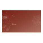 Maroon Snowfake Gift Tag