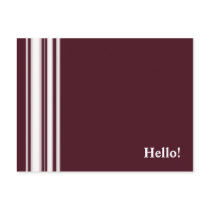 Maroon Stripes Postcard