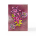 Maroon Tulip Greeting Card (blank)