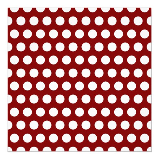 Maroon with White Polka Dots Custom Invitations