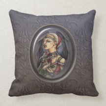 Marooned - Gothic Angel Portrait Throw Pillow