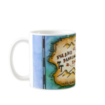 Marooned Parrot Pirate Treasure Map Mug