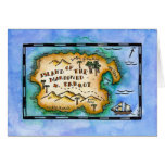 Marooned Parrot Treasure Map Greeting Card