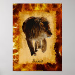 Marozi Lion African-themed Wildlife Art Posters