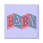 Marquee Baby Square Magnet