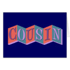 Marquee Cousin Greeting Card