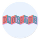 Marquee Daughter Round Sticker