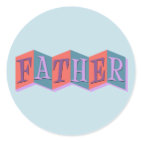 Marquee Father Round Sticker