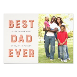 Marquee Father's Day Card - Rust 5" X 7" Invitation Card